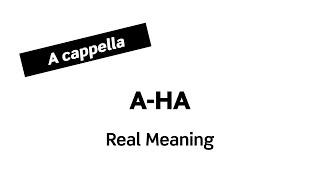 A-HA Real Meaning (A cappella)