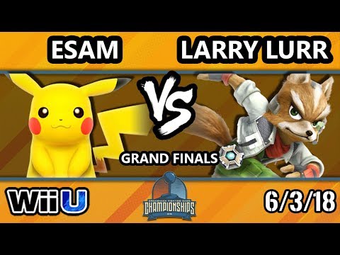 DHATX18 Smash 4 - PG | ESAM (Pikachu) Vs. MSF | Larry Lurr (Fox) - Wii U Grand Finals