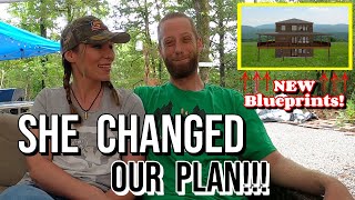 SHE CHANGED OUR PLAN!!! | Updated Blueprints for our CABIN