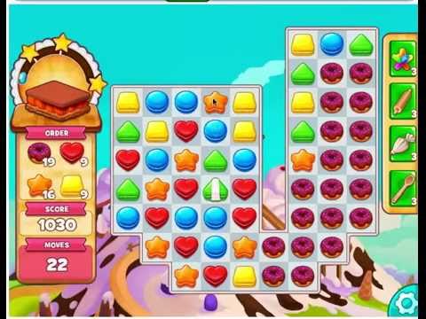 Cookie Jam Level 19 in 18 moves, 3 Stars