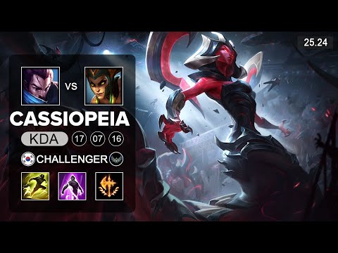 Cassiopeia vs Yasuo Mid - KR Challenger - Patch 25.24 Season 15