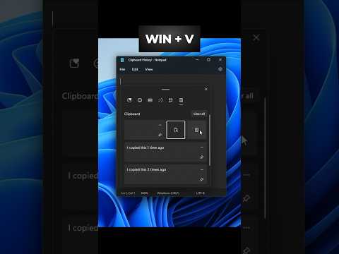 Clipboard History in Windows 📋 #windows #productivity