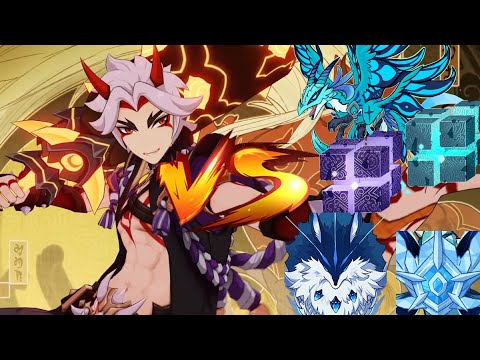 Arataki Itto VS Mondstadt World and Weekly Bosses