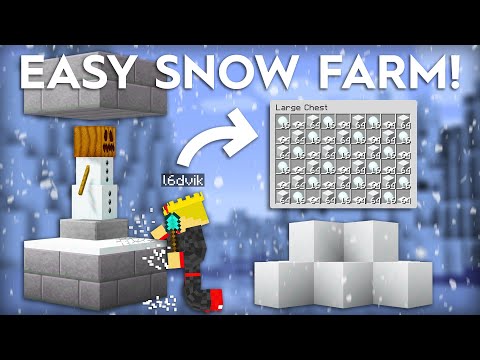 Shulkercraft - Minecraft Super Easy Snow Farm - 72,000 Per Hour!