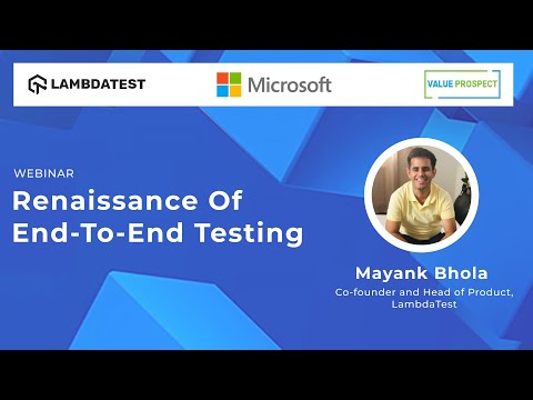 Renaissance Of End-To-End Testing |📢 Software Testing | TestMu AI Webinar