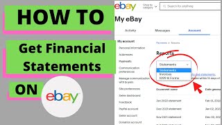How To Download Financial Statements on eBay | Locate Financial Statements Invoices and 1099-K Forms