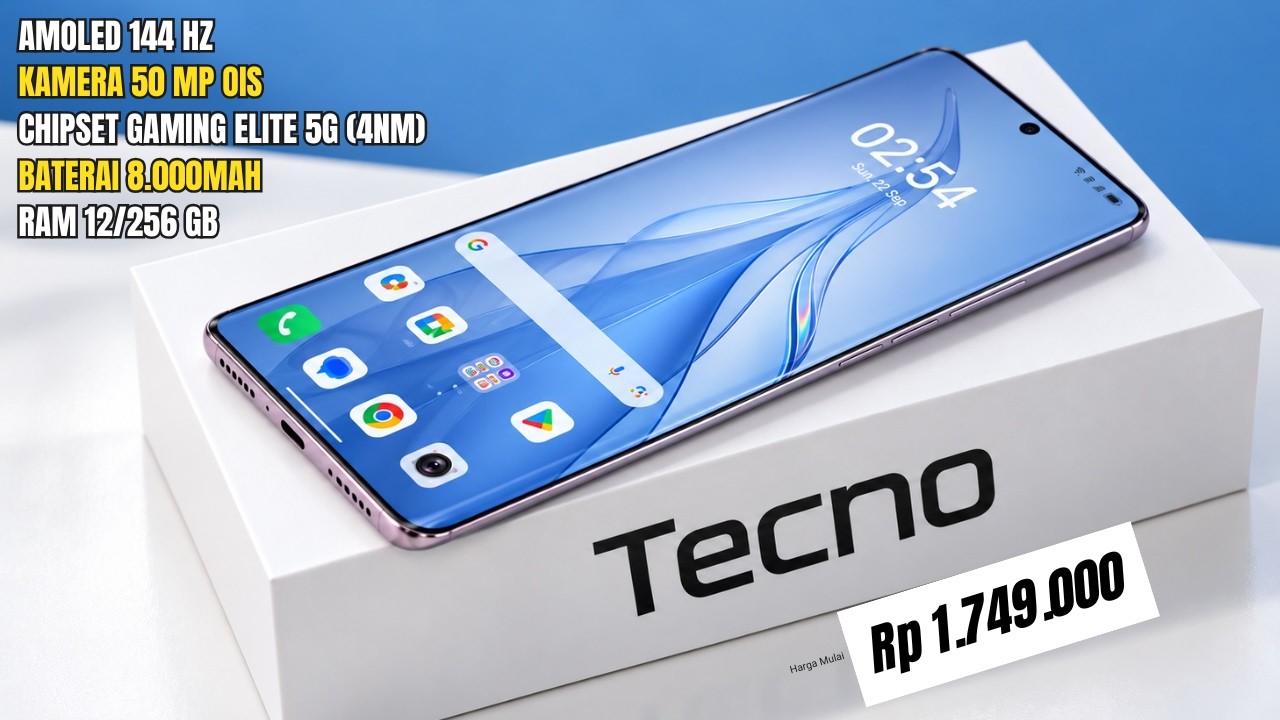 BARU SAJA DIRILIS‼️8000mAh, RAM 12/256 GB - HP TECNO TERBARU DAN TERBAIK 2026