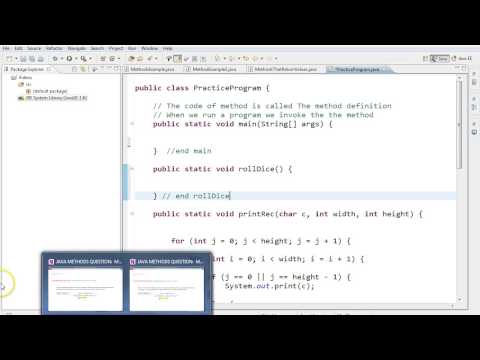 Methods Example Question Random Numbers
