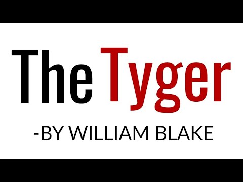 The Tyger: poem By William  Blake in Hindi Line by line Explanation & summary