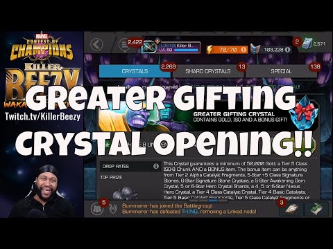 11x Greater Gifting Crystal Opening  l  Marvel Contest Of Champions