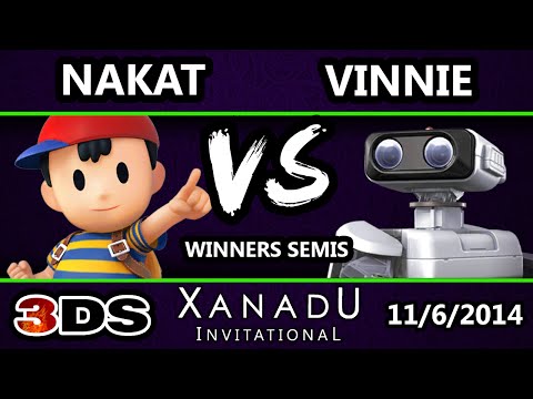 Xanadu Invitational - FS | Nakat (Ness) Vs. XFIRE | Vinnie (ROB) SSB3DS Winners Semis - Smash 4