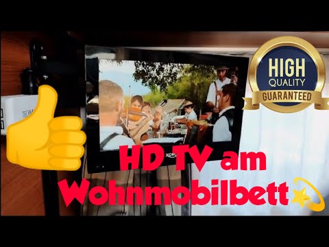 💥🚌Wohnmobil Check, 📺Fernsehen mit eingebauten Akku. 🚀Zweitgerät am Bett🛏️💥Der perfekte TV im Womo.