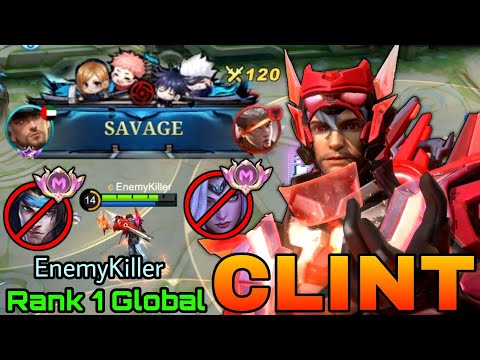 Perfect SAVAGE! Clint VS Supreme Badang & Valentina- Top 1 Global Clint by EnemyKiller - MLBB