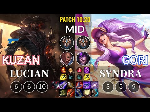 DYN Kuzan Lucian vs Gori Syndra Mid - KR Patch 10.20