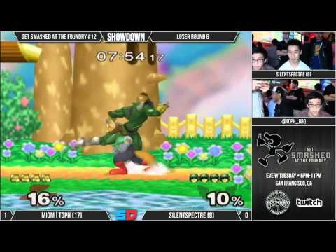 Get Smashed at the Foundry #12 - Losers R6 - SilentSpectre (C. Falcon) vs MIOM|Toph (Fox)