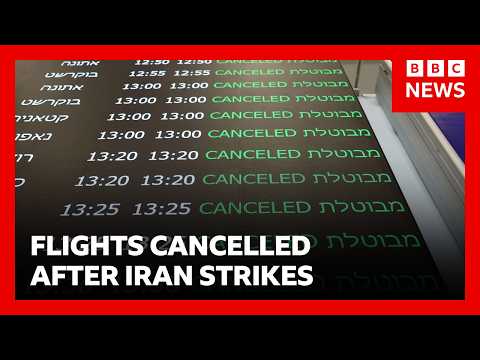 Airlines halt flights to Middle East after Iran strikes | BBC News