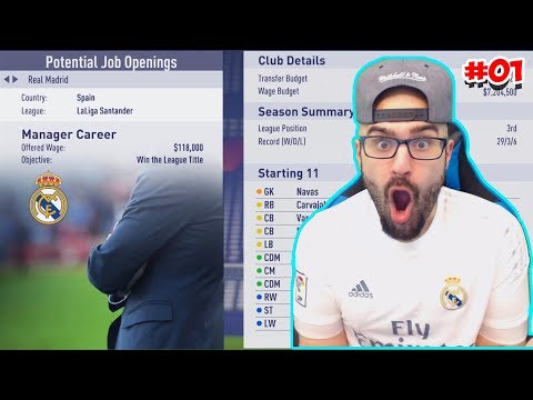 REAL MADRID OFFER ME THE JOB! - FIFA 18 Career Mode #01