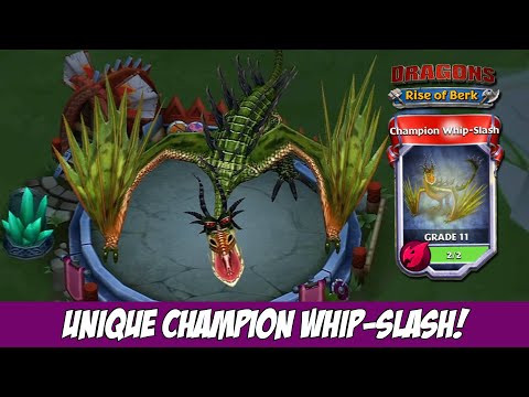 Unique Champion Whip-Slash (Brawl Dragon) Titan max level | Dragons: Rise of Berk