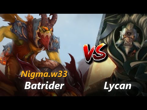 WOLF MAN VS BAT MAN WHO WILL WIN MID? - Lycan Midlane Guide  - Dota 2 - Patch 7.28b