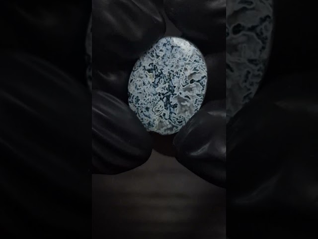 حجر عقيق طحلبي مشجر طبيعي