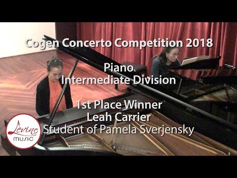 Cogen Concerto Competition Winner 2018 - Leah Carrier