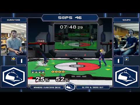 S@PS 46 Melee Singles - Soupo (Marth) vs Quinstone (Sheik) - Winners Quarters
