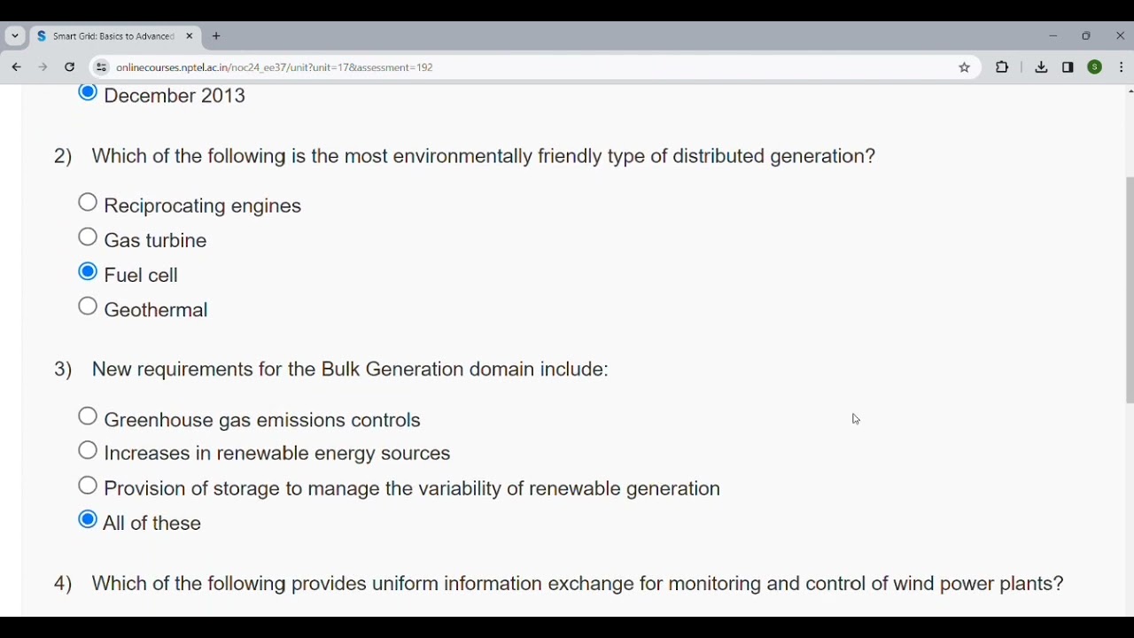 Smart Grid: Basics to Advanced Technologies: Assignment-1 -#nptelassignmentsolution