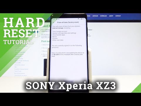 How to Erase Everything from SONY Xperia XZ3 - Hard Reset Solution