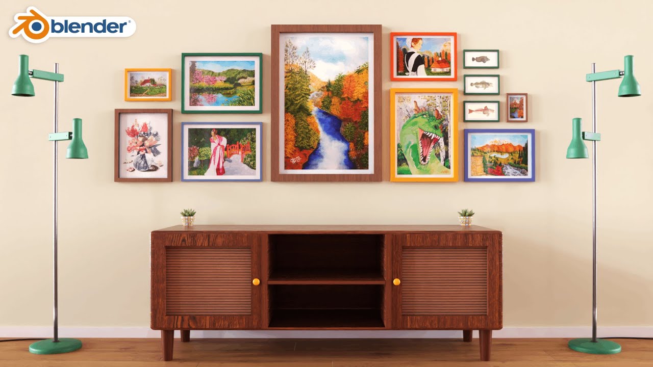 Make A Gallery Wall In Blender With Free Images