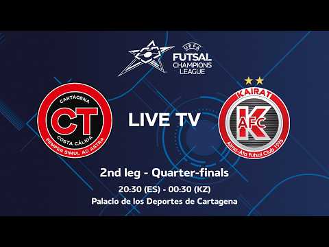 📺🔴 LIVE TV | 𝐉𝐢𝐦𝐛𝐞𝐞 𝐂𝐚𝐫𝐭𝐚𝐠𝐞𝐧𝐚 𝐂𝐨𝐬𝐭𝐚 𝐂á𝐥𝐢𝐝𝐚 🇪🇸🆚🇰🇿 Kairat Almaty | 🏆🇪🇺 UEFA Futsal Champions League