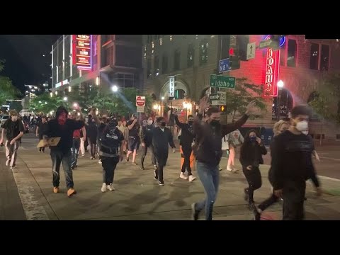 Raw video (explicit): Peaceful George Floyd protesters march through Boise, gather at Idaho Capitol