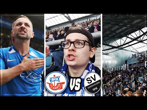 UNFASSBARER STADIONVLOG: Fc Hansa Rostock - Sandhausen | Pyro und Verhoek rettet uns | Stadion Vlog