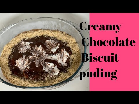 Creamy Chocolate Biscuit pudding Recipe/ Chocolate pudding Recipe by Cooking with sadiqa ❤