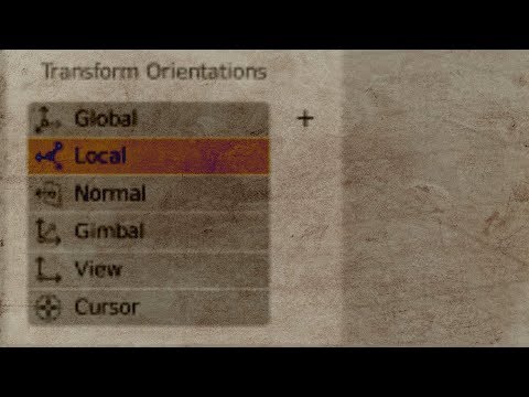Using Local Transform Orientation in Blender 2.8
