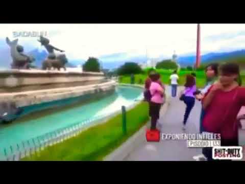 Guy running like a dog...