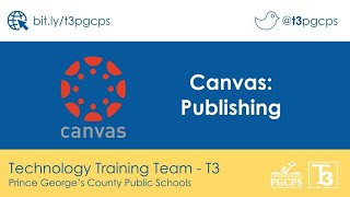 PGCPS Canvas: Publishing