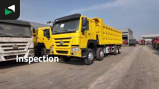 Camion-benne Sinotruk Howo 371 8X4 Refurbished! 80T Full steel Airco Manual Euro 2 neuf | Image 4 - Autoline