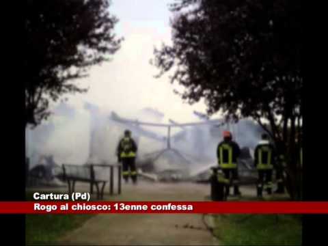 Cartura (PD). Chiosco bruciato, 13enne confessa. 04.06.2015