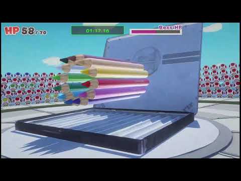 Paper Mario: The Origami King Colored Pencils Boss Speedrun [2:15.59]