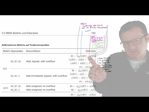 2022 02 02 MMIX Datenpfad, Arithmetische Befehle, Schiebe-Befehle (Skript S. 191-203)