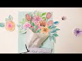 Watercolor Flower Collage Bouquet + GRATIS DOWNLOAD