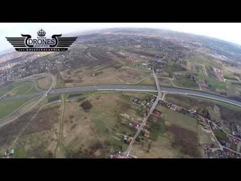 2015-04-11 KRAKÓW Bieżanów Prokocim Autostrada A4 - Czarnochowice Wieliczka - Widok z lotu ptaka HD