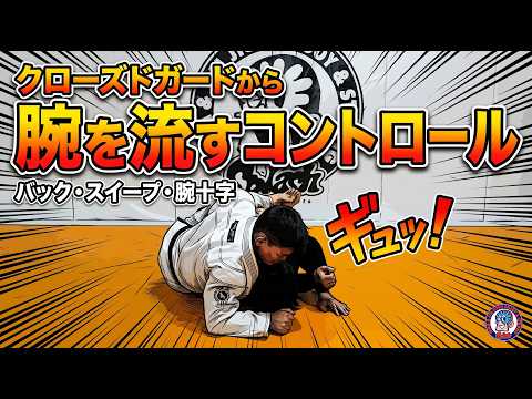 クローズドガードからアームドラッグ