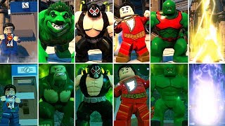 All Character Transformations & Suit-Ups in LEGO DC Super-Villains vs LEGO Batman 3 (Side by Side)