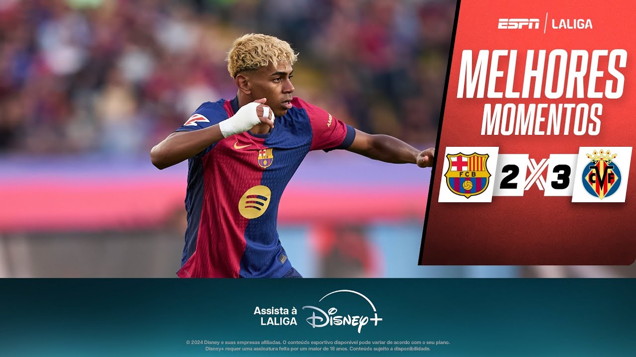 Em jogo da TAÇA, YAMAL FAZ GOLAÇO, mas Barcelona perde para Villarreal por 3 a 2 em casa