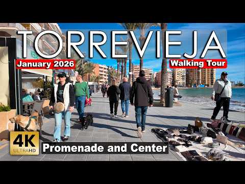 Torrevieja - Promenade & Center, January 24, 2026 - Spain | Costa Blanca - Walking tour [4k 60fps]