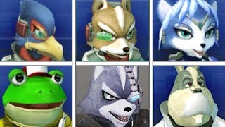 Evolution Of Star Fox Secret Taunts In Super Smash Bros & Comparison (Fox, Falco, Wolf)
