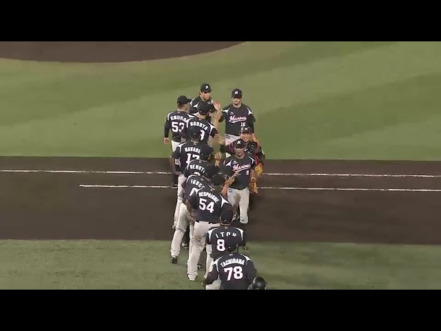 【9回裏】124球の熱投!! マリーンズ・涌井 1点差守り完投勝利!! 2016/7/24 E-M