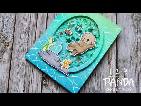 MFT Otter Birthday Shaker Card | Emboss resist | MFT Camp Create