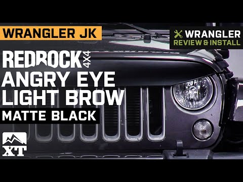 Jeep Wrangler JK RedRock 4x4 Angry Eye Light Brow - Matte Black Review & Install